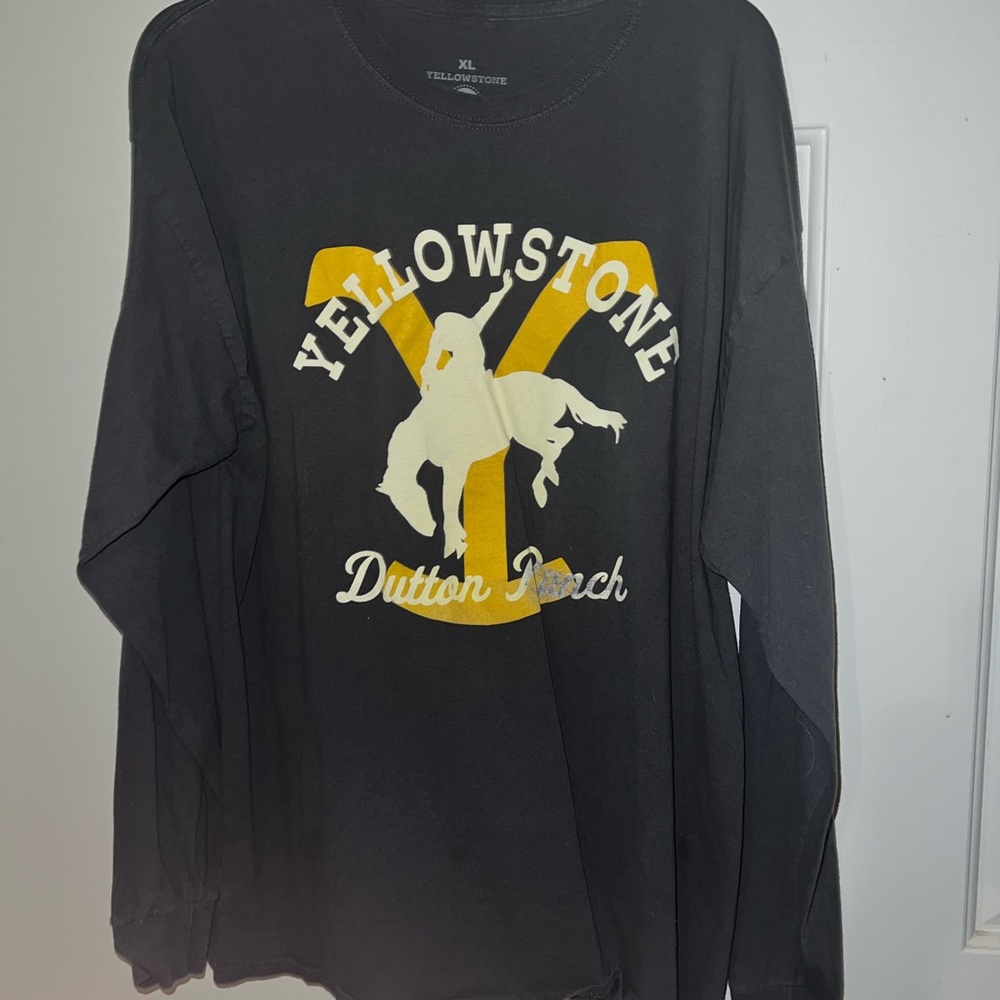 Yellowstone Dutton Ranch dark gray/blue Long Sleeve Shirt